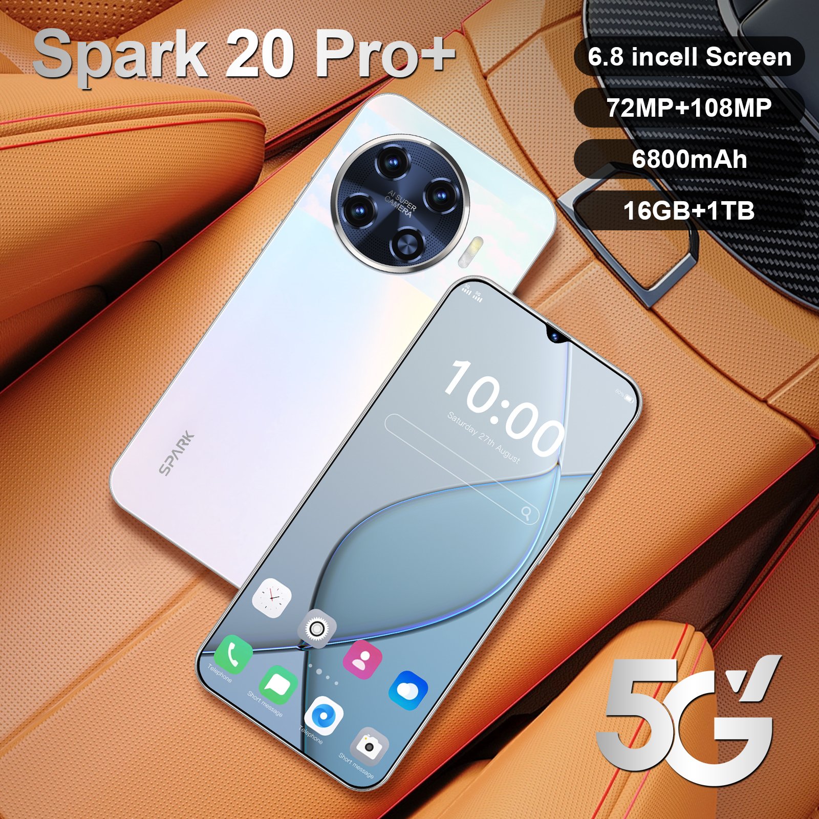 Global version techno spark 20 pro unlocked smartphone 4g 5g android rugged cell mobile phones